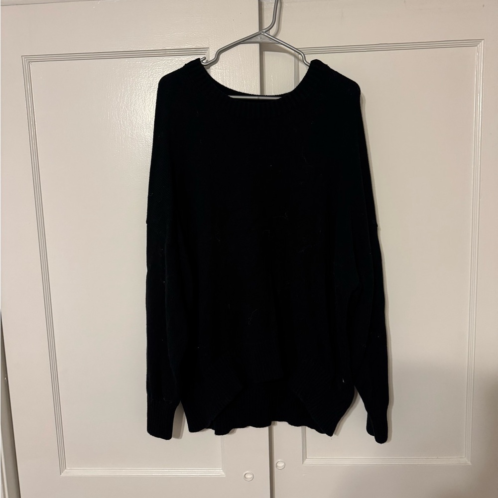 Quince Black Crew Neck Women's Sweater